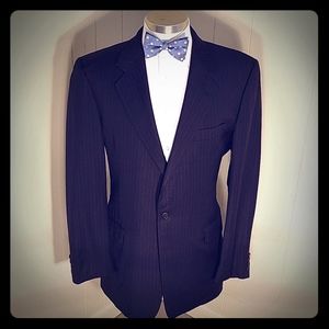 Loro Piana Super 120's LanaVergine Blue Pin Stripe